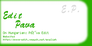 edit pava business card